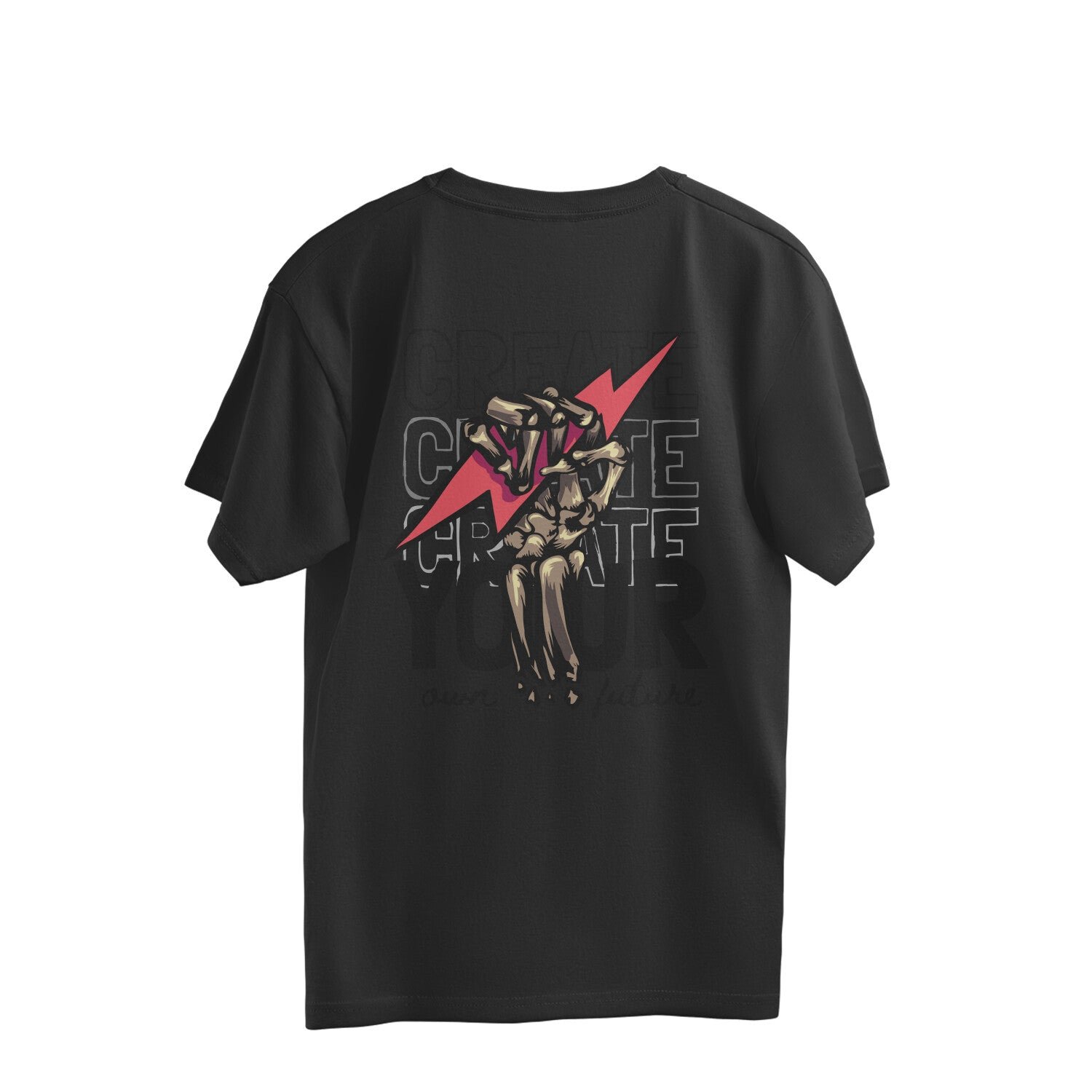 Men Oversized Streetwear T-Shirt with Back Graphic - Image 5
