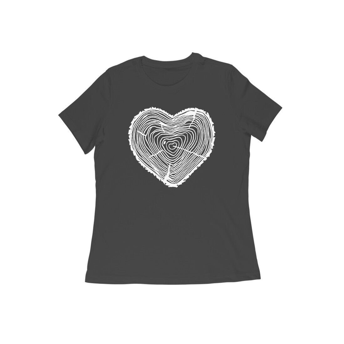 Women tree heart round neck printed T-Shirt - Image 27