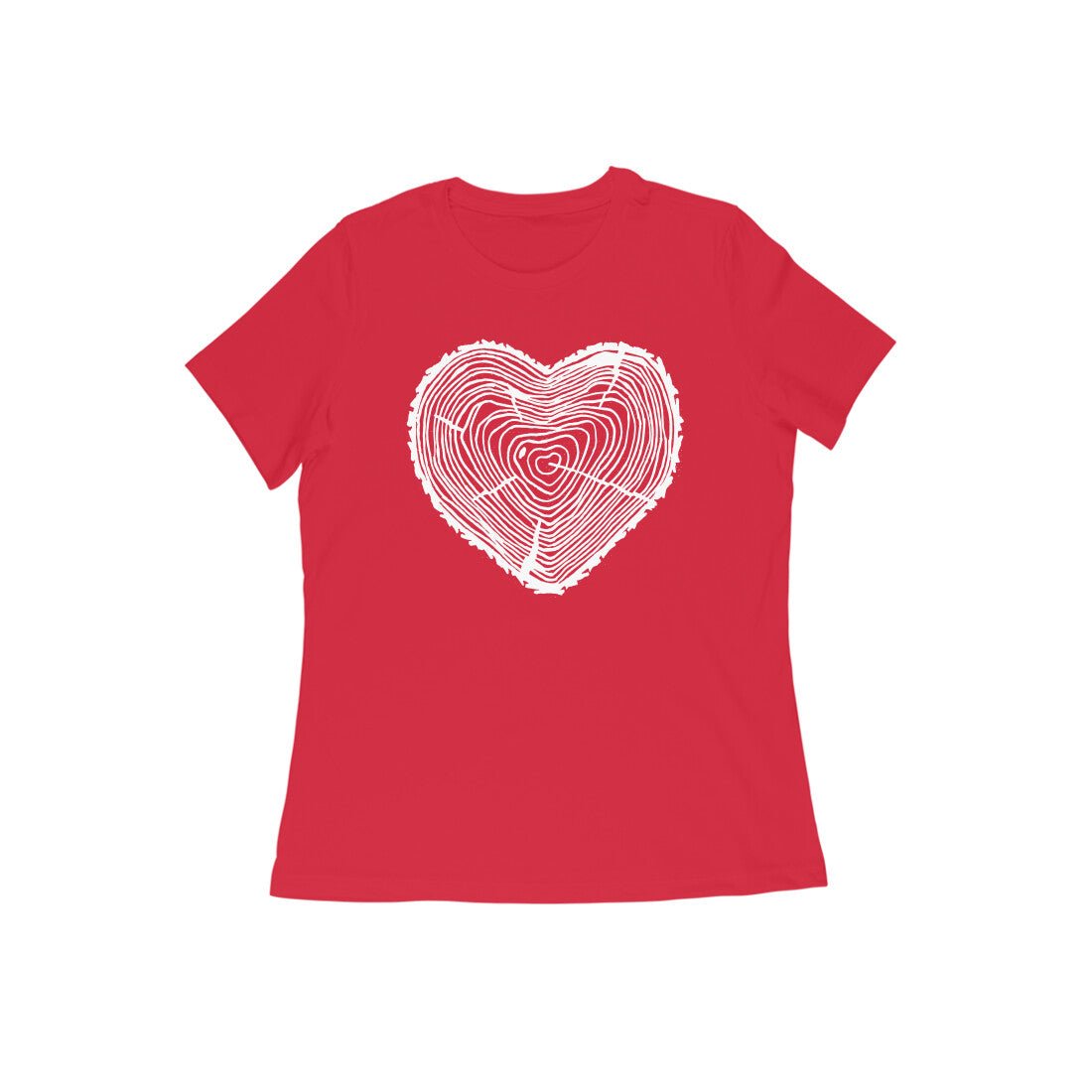 Women tree heart round neck printed T-Shirt - Image 21