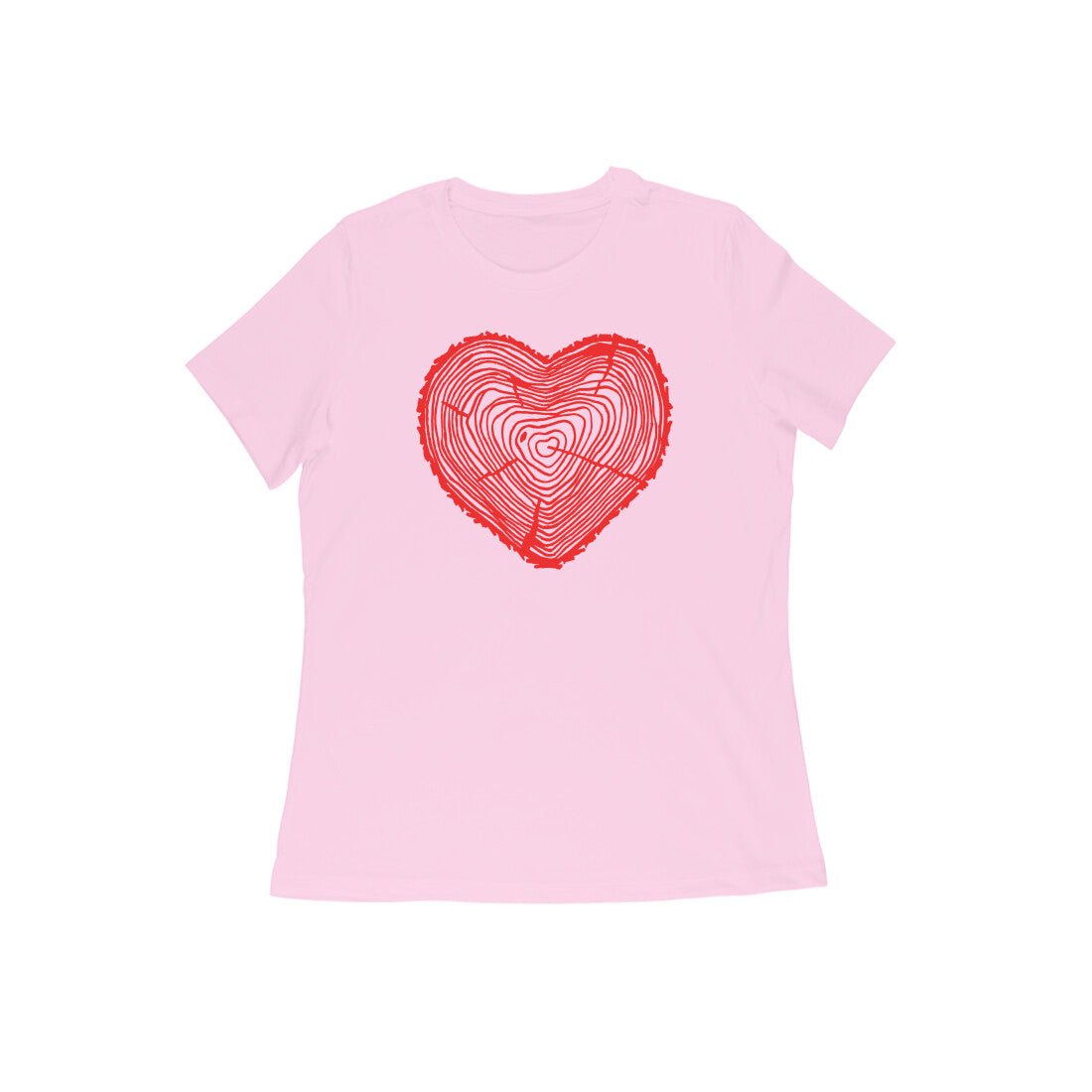 Women tree heart round neck printed T-Shirt - Image 28