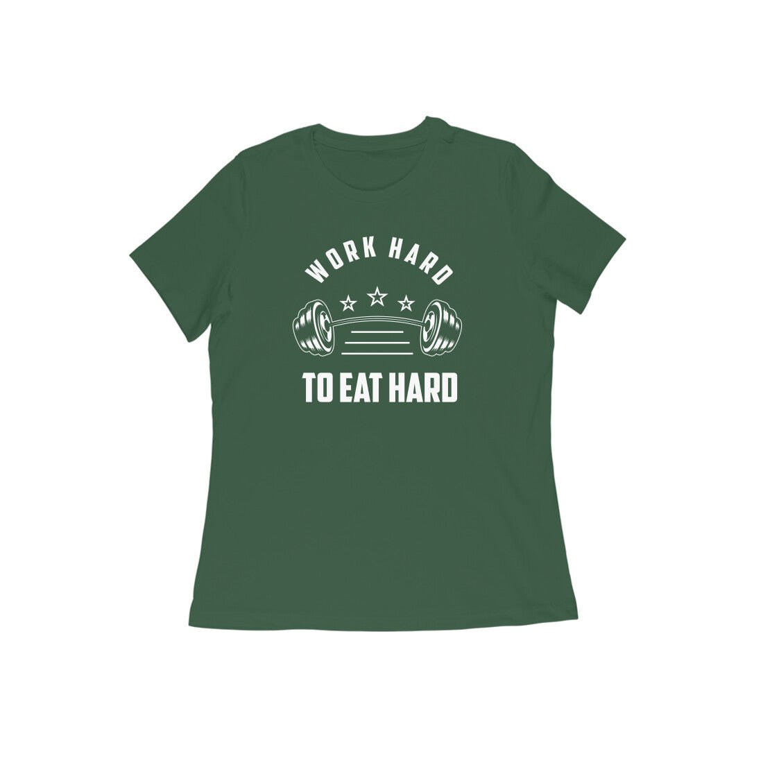 Motivational text printed Crew Neck T-Shirt for Women - Image 27