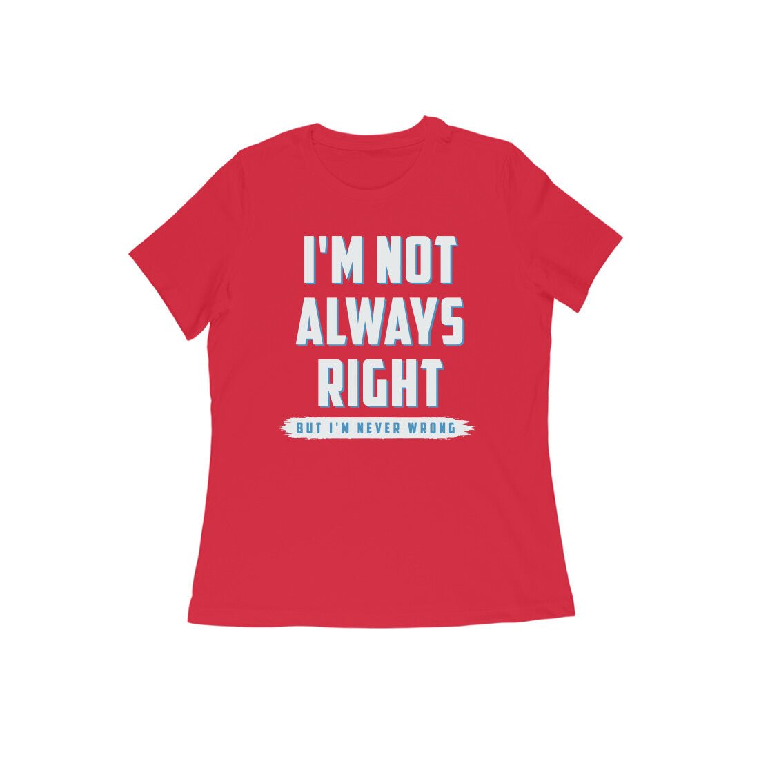 Navy Blue Humorous Text Printed Round Neck T-Shirt for Women - Image 15