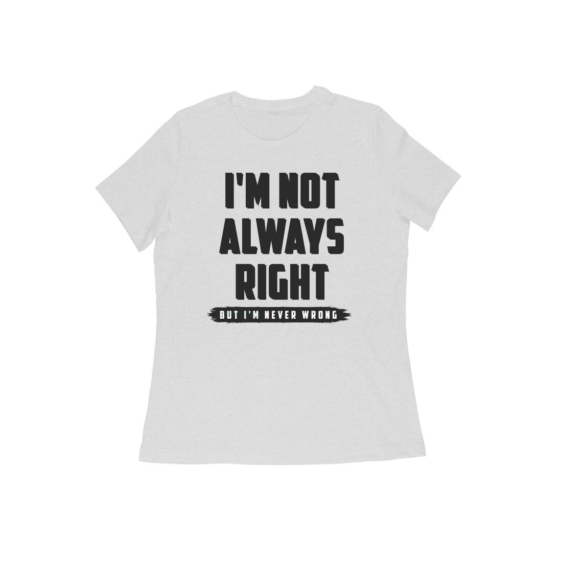 Navy Blue Humorous Text Printed Round Neck T-Shirt for Women - Image 8