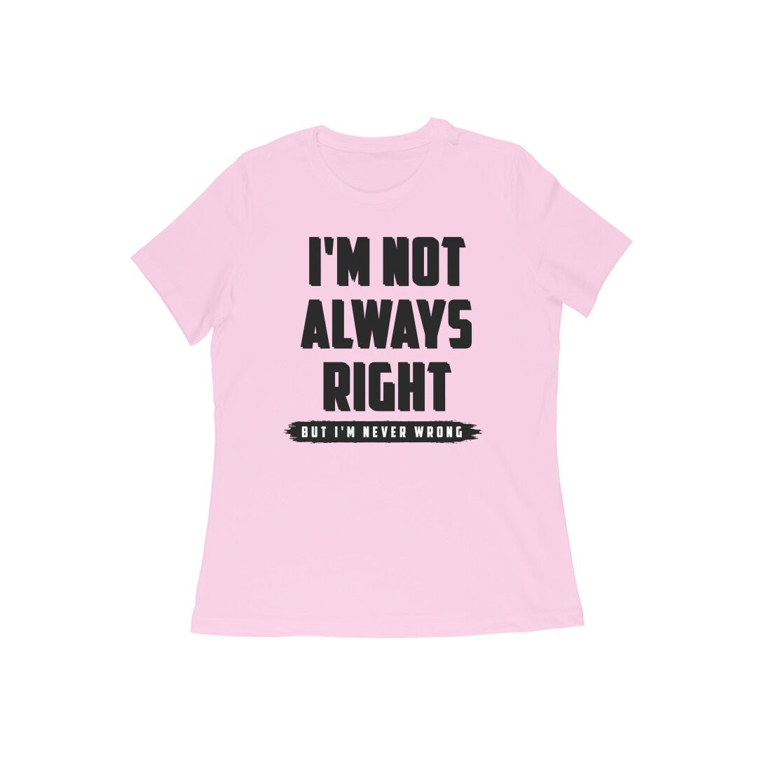 Navy Blue Humorous Text Printed Round Neck T-Shirt for Women - Image 14
