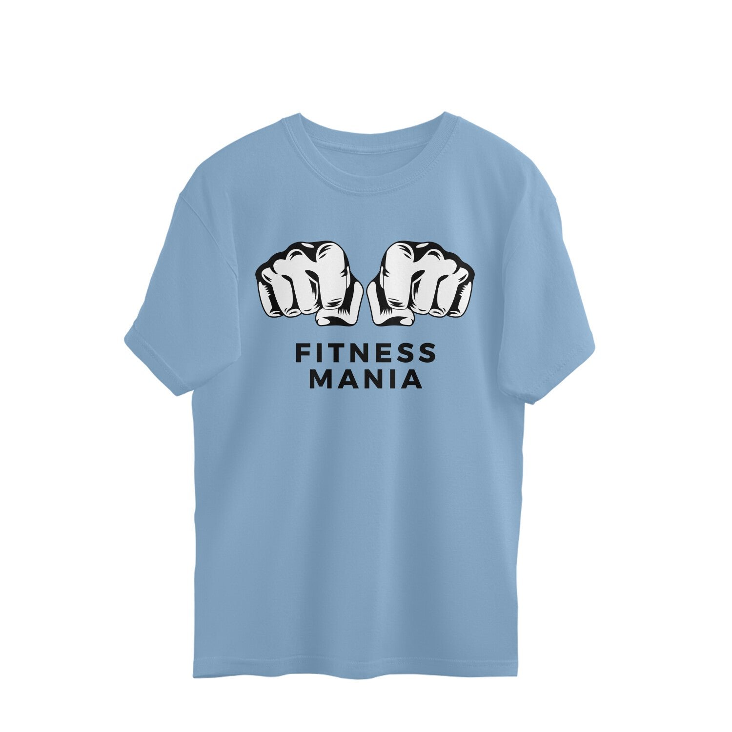 Women gym wear printed round neck oversized t-shirt - Image 4