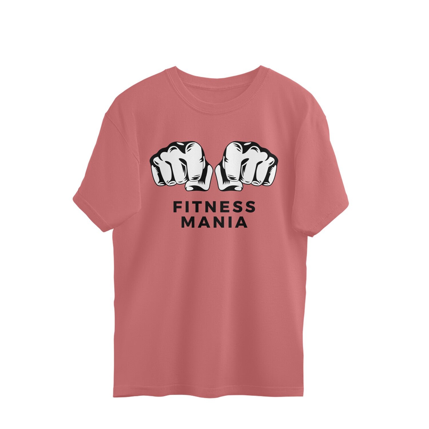 Women gym wear printed round neck oversized t-shirt - Image 6