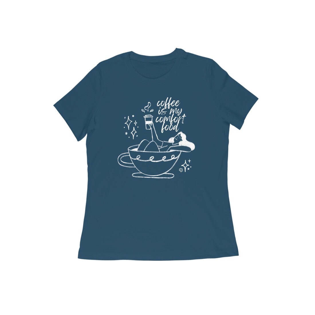 Women coffee lover graphic printed round neck T-Shirt - Image 23