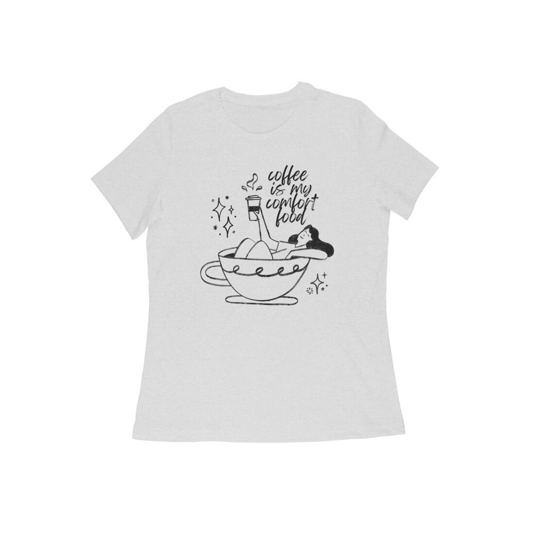 Women coffee lover graphic printed round neck T-Shirt - Image 27