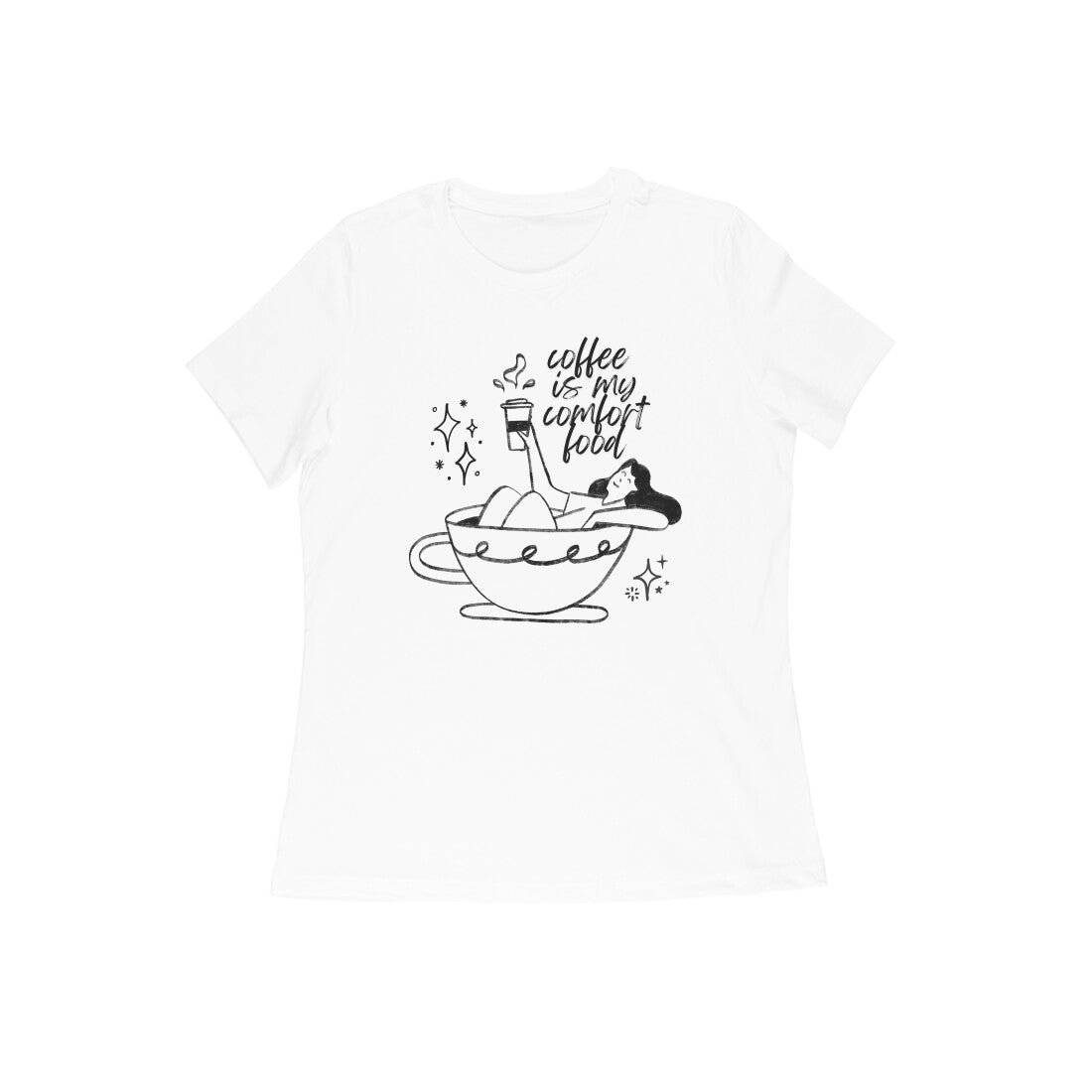 Women coffee lover graphic printed round neck T-Shirt - Image 29