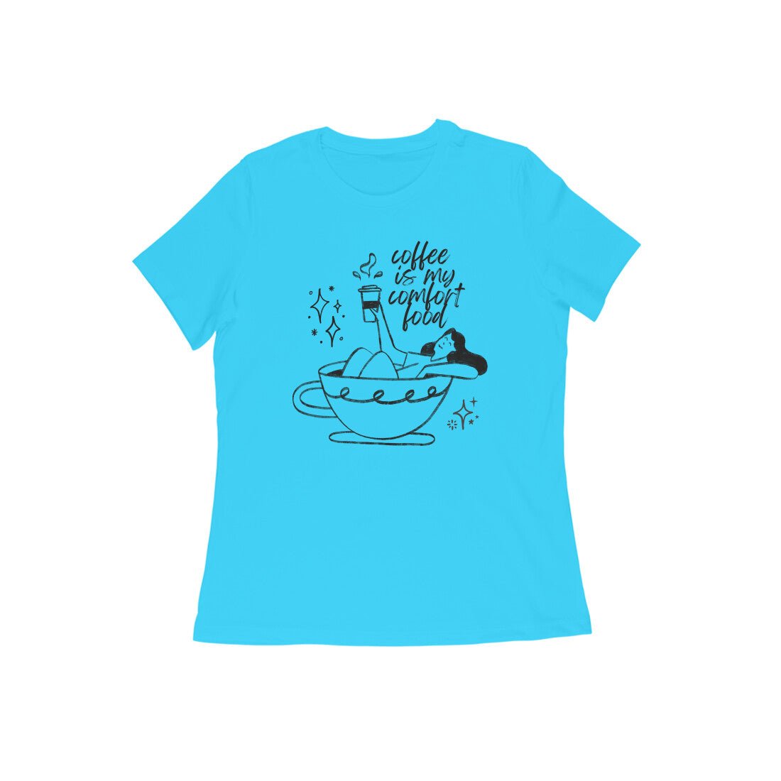 Women coffee lover graphic printed round neck T-Shirt - Image 25