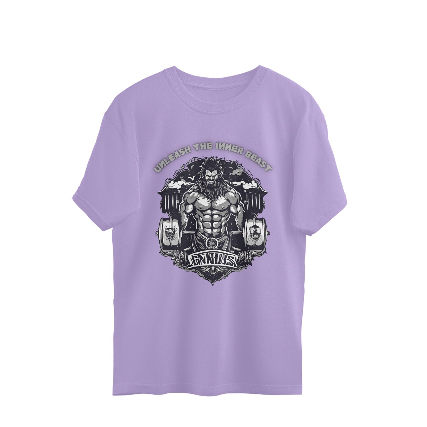 Women gym wear deadlifting graphic printed round neck oversized t-shirt - Image 5