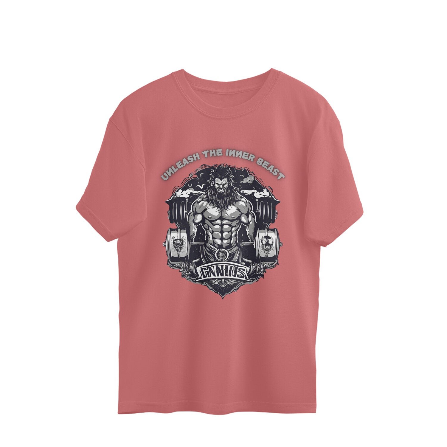 Women gym wear deadlifting graphic printed round neck oversized t-shirt - Image 6