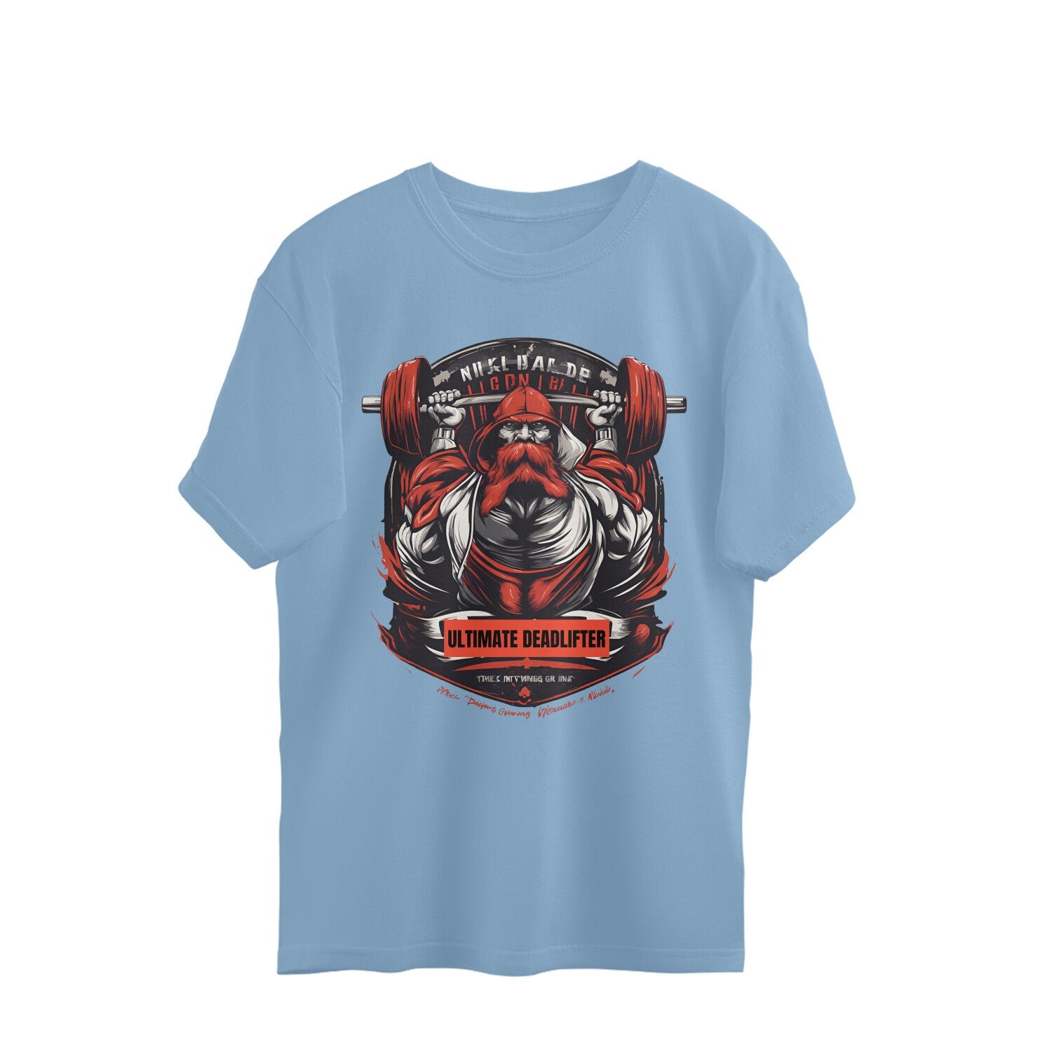 Women gym wear deadlifting graphic printed round neck oversized t-shirt - Image 7