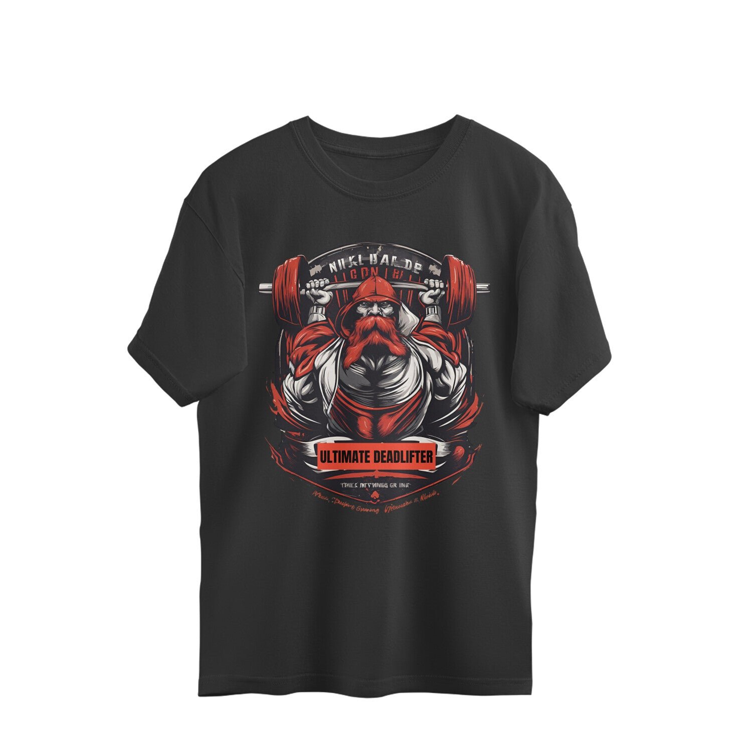 Women gym wear deadlifting graphic printed round neck oversized t-shirt - Image 5