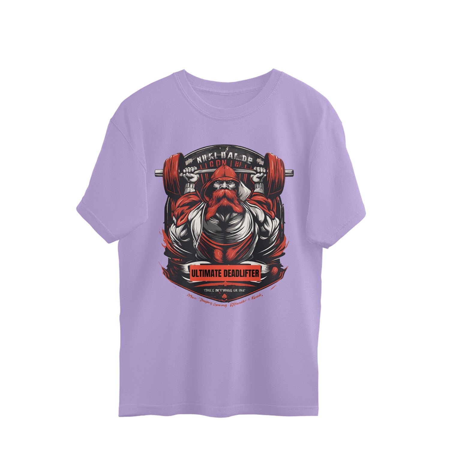 Women gym wear deadlifting graphic printed round neck oversized t-shirt - Image 9