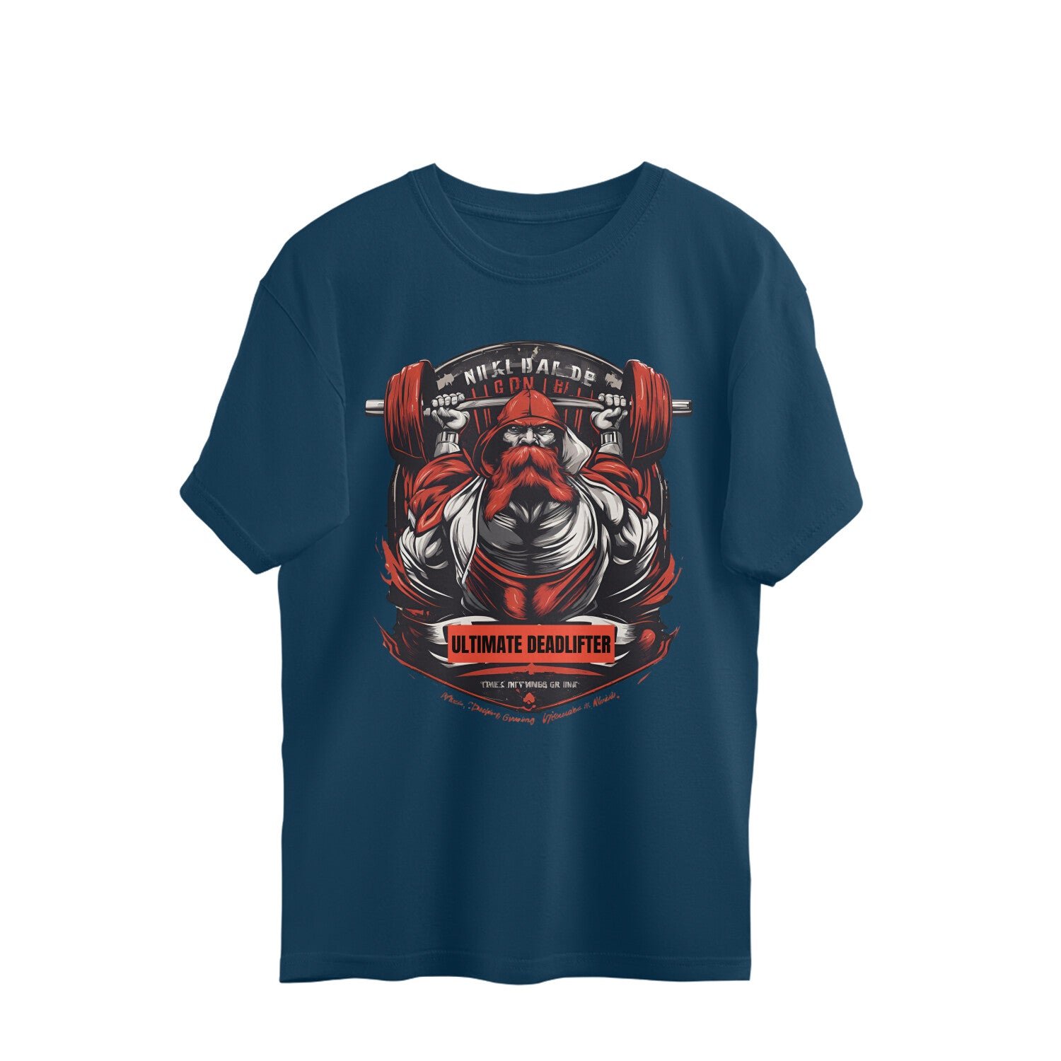 Women gym wear deadlifting graphic printed round neck oversized t-shirt - Image 8