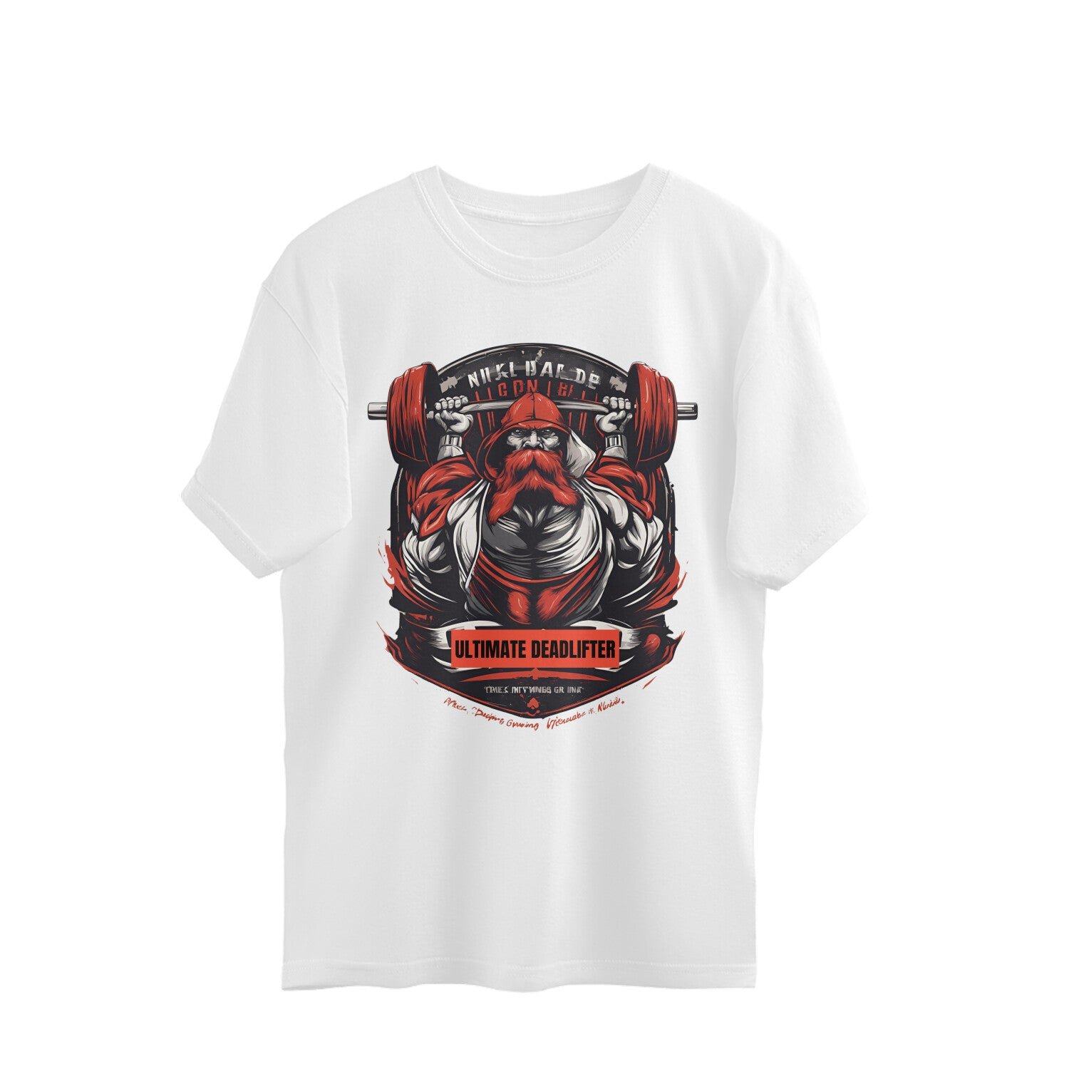 Women gym wear deadlifting graphic printed round neck oversized t-shirt - Image 6