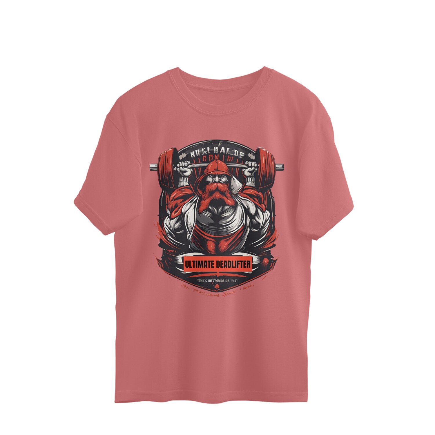 Women gym wear deadlifting graphic printed round neck oversized t-shirt - Image 10