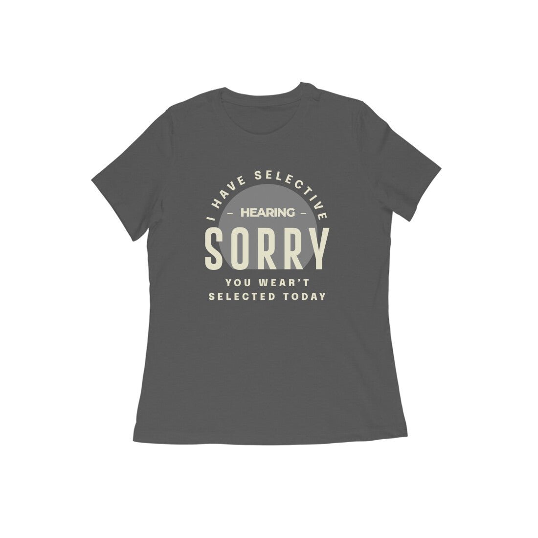 Humor text printed round neck half sleeve t shirt for Women - Image 9