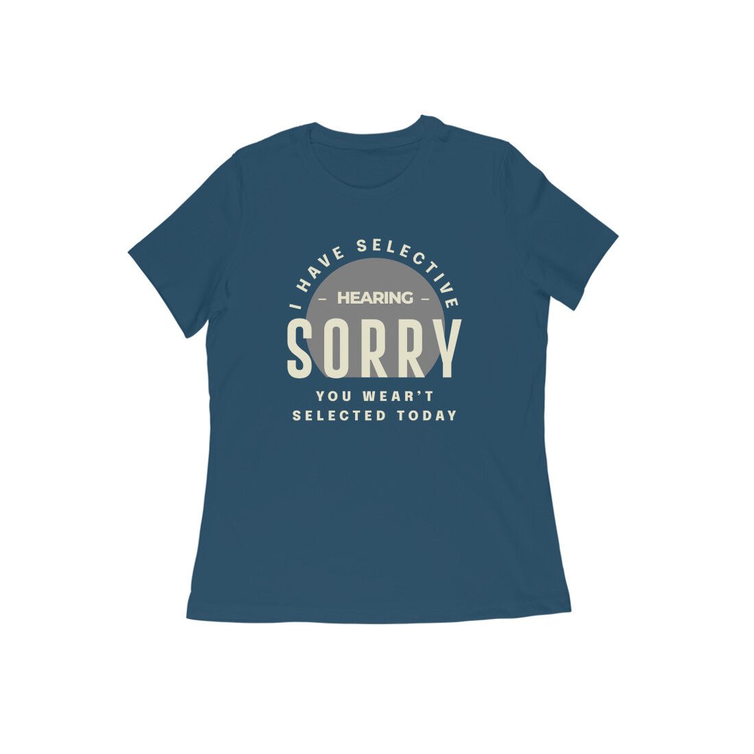Humor text printed round neck half sleeve t shirt for Women - Image 10