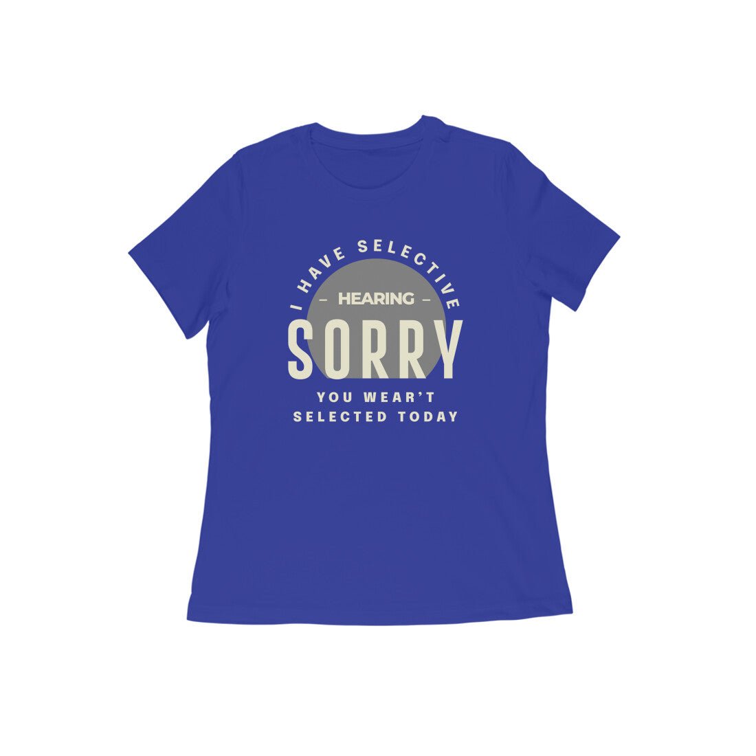 Humor text printed round neck half sleeve t shirt for Women - Image 14
