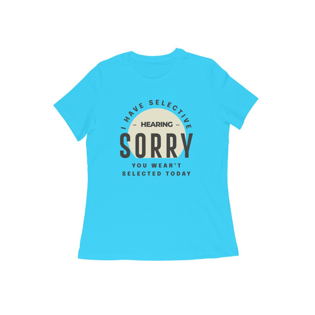 Humor text printed round neck half sleeve t shirt for Women - Image 12