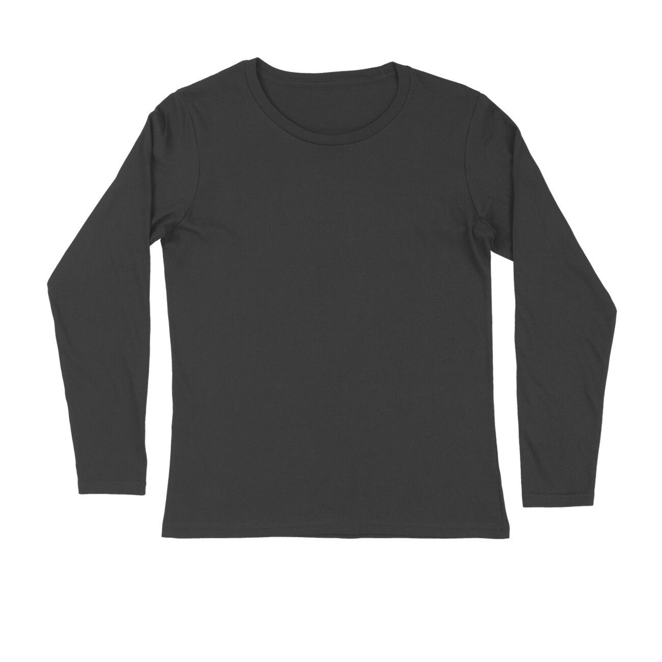 Black Full Sleeve Dragon Back Printed Round Neck Tshirt for Women - Image 4