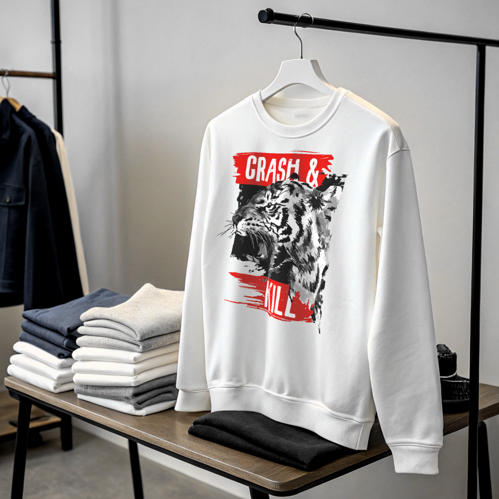 Street wear Round neck oversized Sweatshirt for Men - Image 4